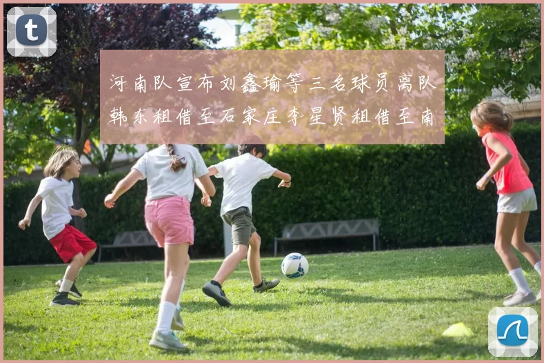 河南队宣布刘鑫瑜等三名球员离队韩东租借至石家庄李星贤租借至南通